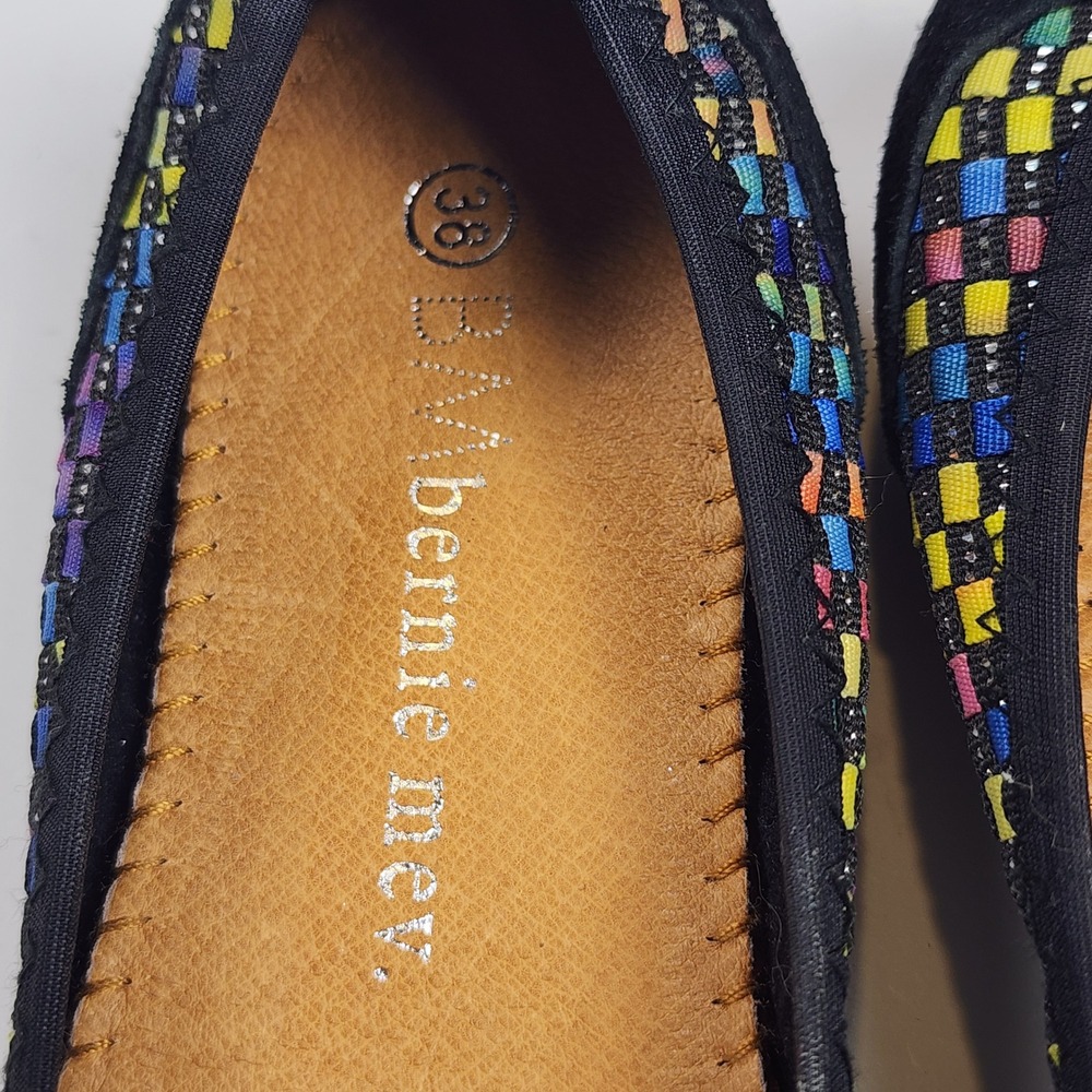 Bernie Mev Catwalk Woven Ballet Flats Womens US 8 EU 38 Rainbow Padded Travel - Picture 3 of 8